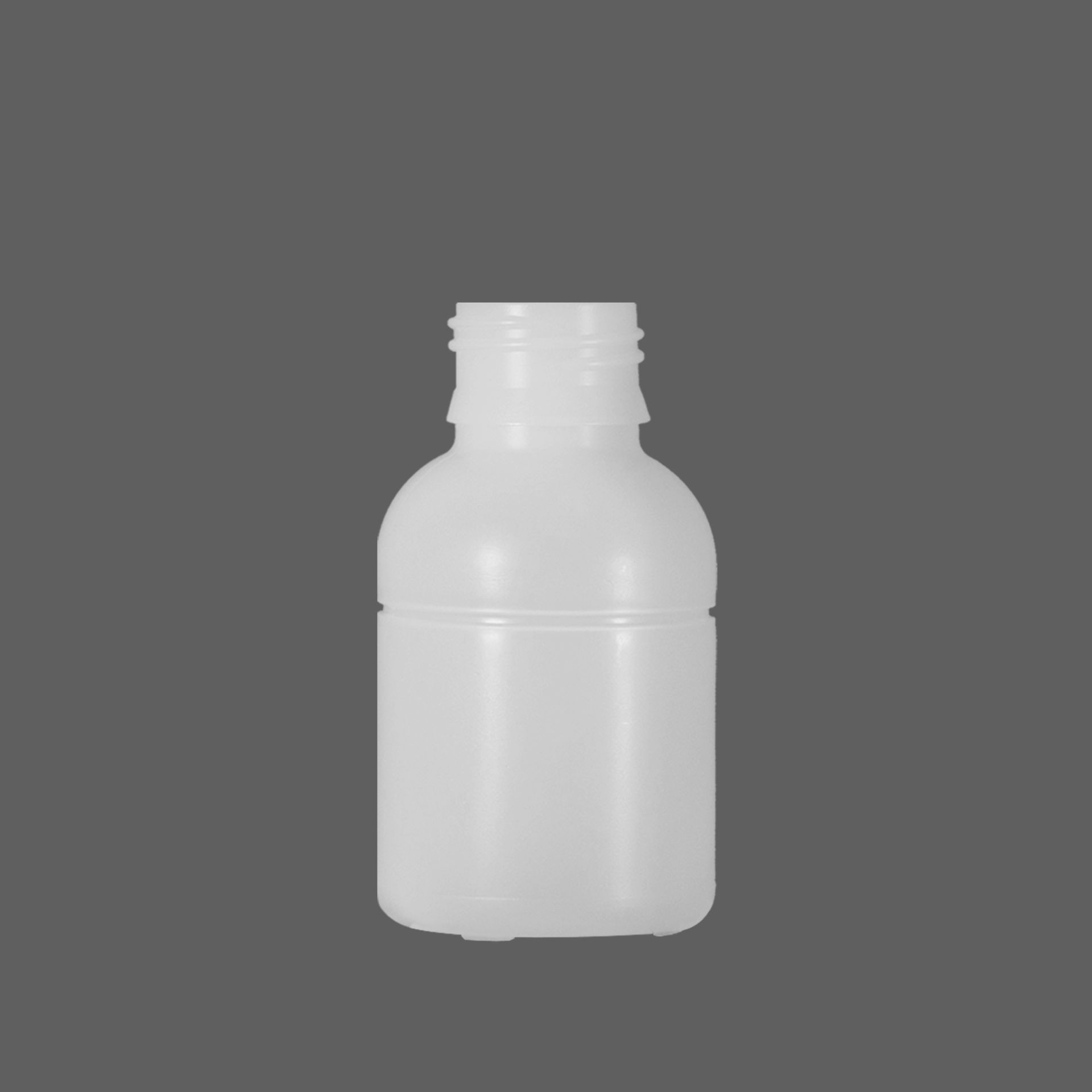 Mediplas HDPE Bottle - 27mm, 100ml | White Color, Engraved 60ml Markings